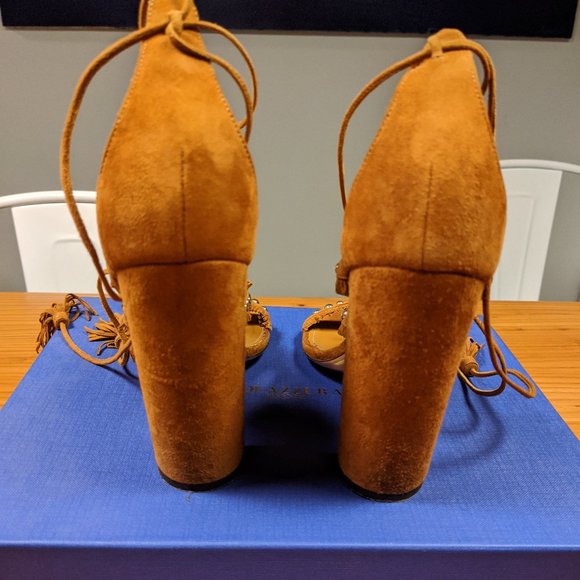 Aquazzura Tulum Sandals - Cognac - Sz 40 - Picture 4 of 8